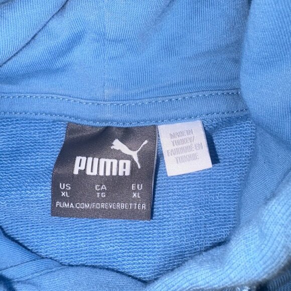 Adult Puma Sky Blue Manchester City FTBLCore Pullover Hoodie EPL Soccer XL - Picture 7 of 10